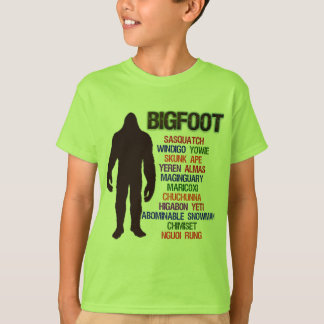Bigfoot Names T-shirt