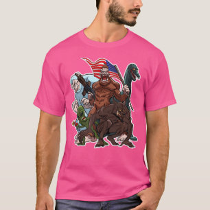 Bigfoot Nessie Alien Weerwolf Cryptid Forces Crypt T-shirt