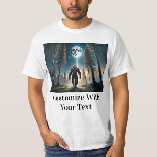 Bigfoot Night Bossen Moon T-shirt (Voorkant)