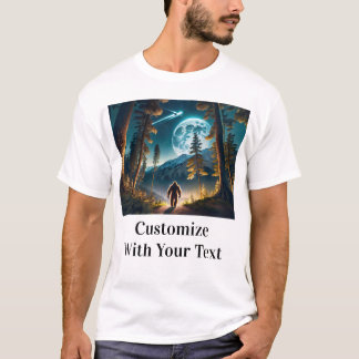 Bigfoot Night Bossen Volle Maan T-shirt