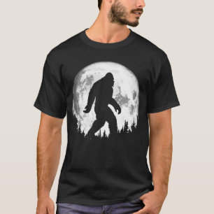 Bigfoot Night Stroll. Koel de volle maan en de bom T-shirt
