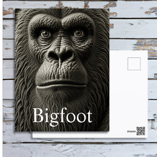 Bigfoot of Sasquatch Close-up Gezicht Briefkaart