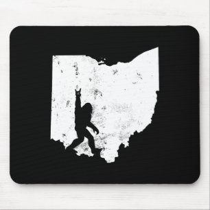 Bigfoot Ohio State Kaart Sasquatch Mannen Vrouwen  Muismat