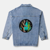 Bigfoot ontmoet buitenaards wezen denim jacket (Achterkant)