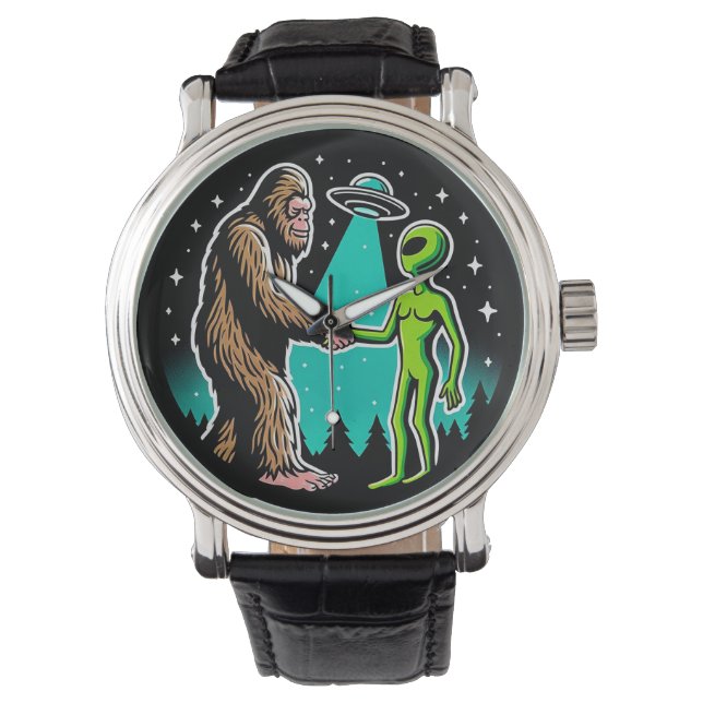 Bigfoot ontmoet buitenaards wezen horloge (Voorkant)