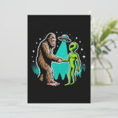 Bigfoot ontmoet buitenaards wezen kaart (Staand voorkant)