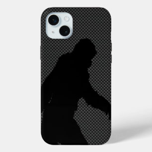 Bigfoot op Carbon Fibre Print iPhone 15 Mini Hoesje