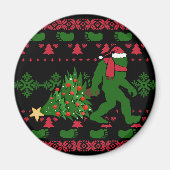 Bigfoot op messing background magneet (Voorkant)