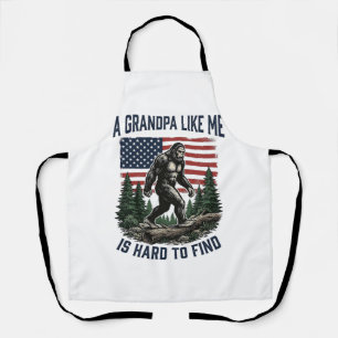Bigfoot Opa Vintage Amerikaanse Vlag Shirt Ontwerp Schort