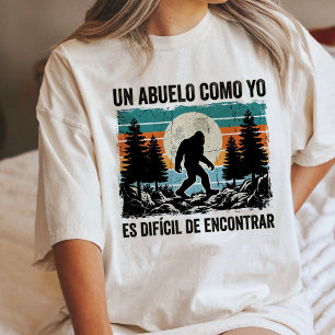 Bigfoot Opa Zonsondergang Retro Vintage Tri-Blend Shirt