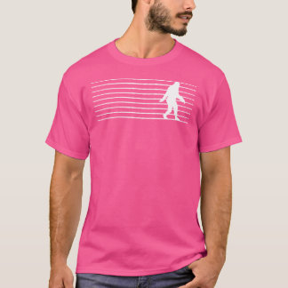 Bigfoot Optische Illusie Lijnen Art Sasquatch Cryp T-shirt