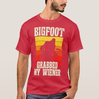 Bigfoot pakte mijn Wiener Retro Humor Premium T-shirt