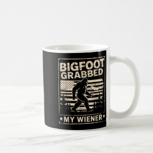 Bigfoot pakte mijn Wiener USA vlag Funny Sasquatch Koffiemok