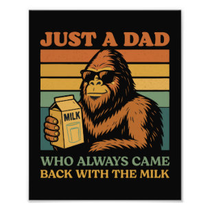 Bigfoot Papa is gewoon een vader die altijd terugk Foto Afdruk