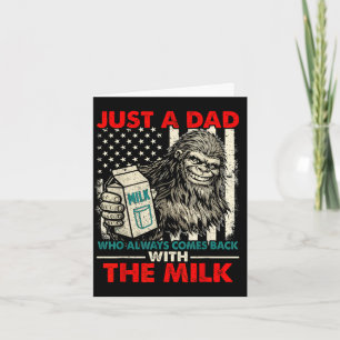 Bigfoot papa met de melk grappige vaderdag kaart