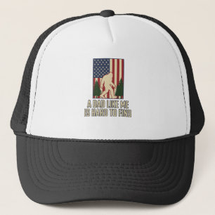 Bigfoot Papa Vintage Amerikaanse Vlag Shirt Ontwer Trucker Pet