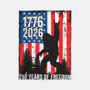 Bigfoot patriottisch 250 jaar vrijheid usa 250ste fleece deken