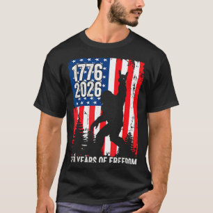 Bigfoot patriottisch 250 jaar vrijheid usa 250ste t-shirt
