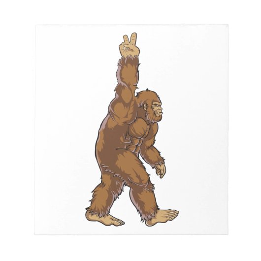 Bigfoot Peace Sign Notitieblok (Voorkant)