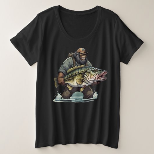 Bigfoot Pêche Basse poisson Sasquatch yeti pêcheur (Design devant)