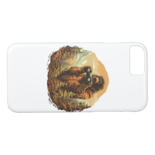 Bigfoot Peek-A-Boo Case-Mate iPhone Case (Achterkant (Horizontaal))
