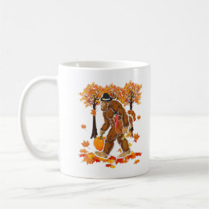 Bigfoot Pilgrim Turkey Pumpkin Thanksgiving Day Bo Koffiemok