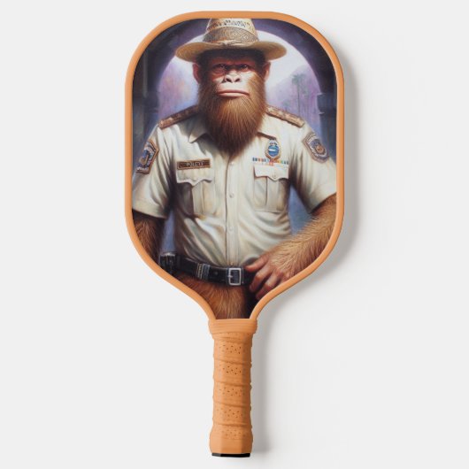 Bigfoot Politieman Pickleball Paddle (Achterkant)