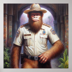 Bigfoot Politieman Poster