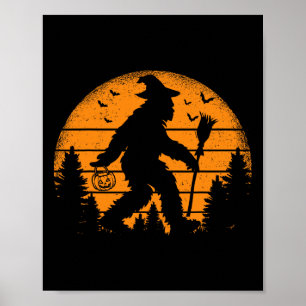 Bigfoot Pompoen Halloween Kostuum Sasquatch Mannen Poster