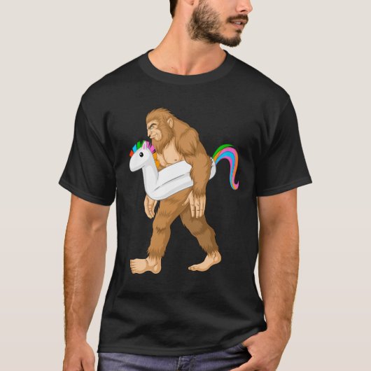 bigfoot poolpartij unicorn t-shirt (Voorkant)