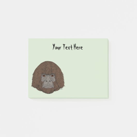 Bigfoot Portrait 2 (Humain-Comme) Post-it Notes (Devant)