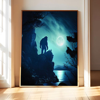 Bigfoot Poster Kunstprint, Gotische Muur Decoratie