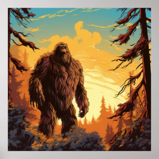 Bigfoot Poster - Uniek Bigfoot Design - Sasquatch (Voorkant)