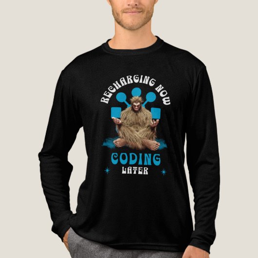 BigFoot Programmer Coder Software Developer Tri-Blend Shirt (Voorkant volledig)