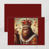 Bigfoot Queen of Hearts Briefkaart (Voorkant / Achterkant)