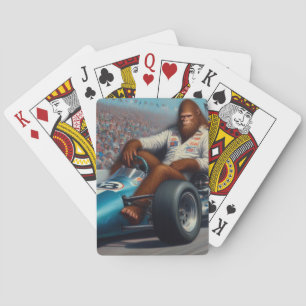 Bigfoot Racecar Pokerkaarten