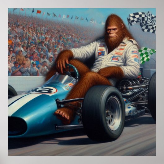 Bigfoot Racecar Poster (Voorkant)