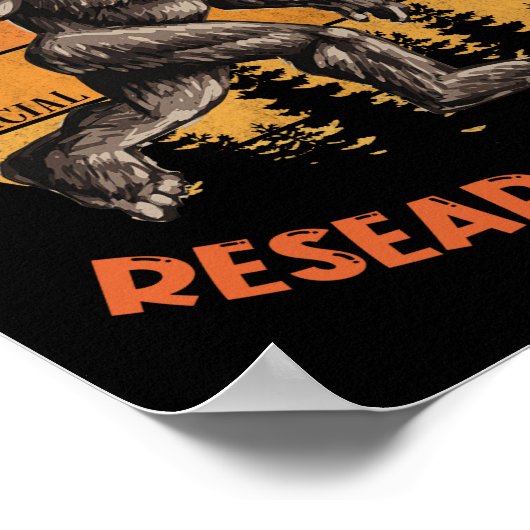 Bigfoot Research Team Retro  Sasquatch Poster (Hoek)