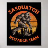 Bigfoot Research Team Retro  Sasquatch Poster (Voorkant)