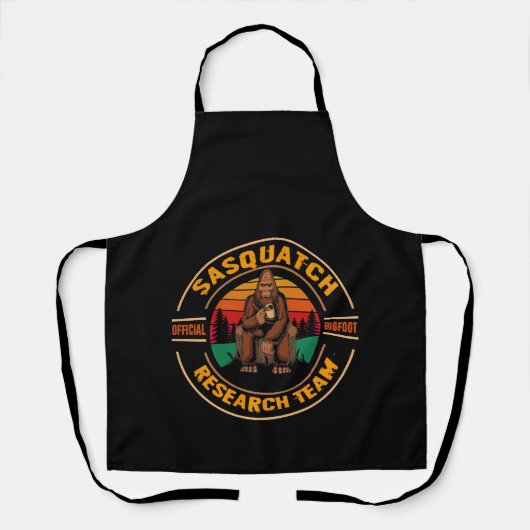 Bigfoot Research Team Retro  Sasquatch Schort (Voorkant)