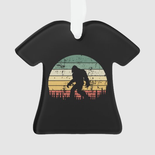 Bigfoot Retro Sunset Gift Ornament (voorkant)