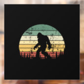 Bigfoot Retro Sunset Gift Raamsticker (Vel 2)