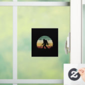 Bigfoot Retro Sunset Gift Raamsticker (Huis)