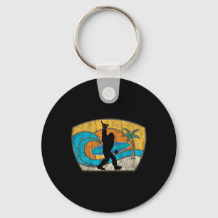Bigfoot Retro Surfen Cadeau Voor Shaka Aloha Surfe Sleutelhanger