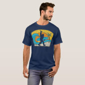 Bigfoot Retro Surfing Gift voor Shaka Aloha Man T-shirt (Voorkant volledig)