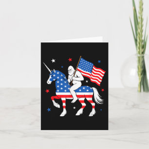Bigfoot Ridder Eenhoorn Vlag Van De VS Onafhankeli Kaart