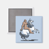 Bigfoot Riding a Unicorn Magneet (Voorkant / Achterkant)