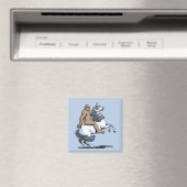 Bigfoot Riding a Unicorn Magneet (Insitu (Vaatwasser))