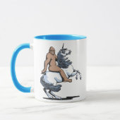 Bigfoot Riding a Unicorn Mok (Links)