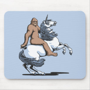Bigfoot Riding a Unicorn Muismat